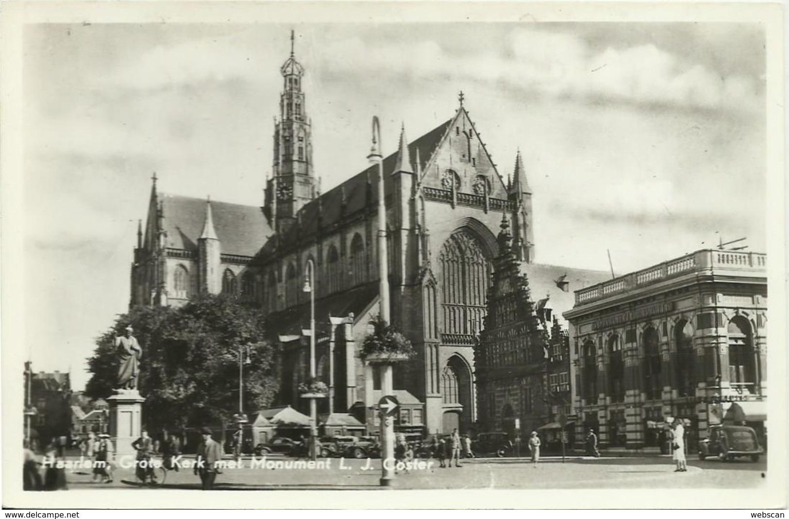 4 AKs Haarlem 2x Vleeshal + Kathedraal St. Bavo + Grote Kerk 1954 # - Haarlem