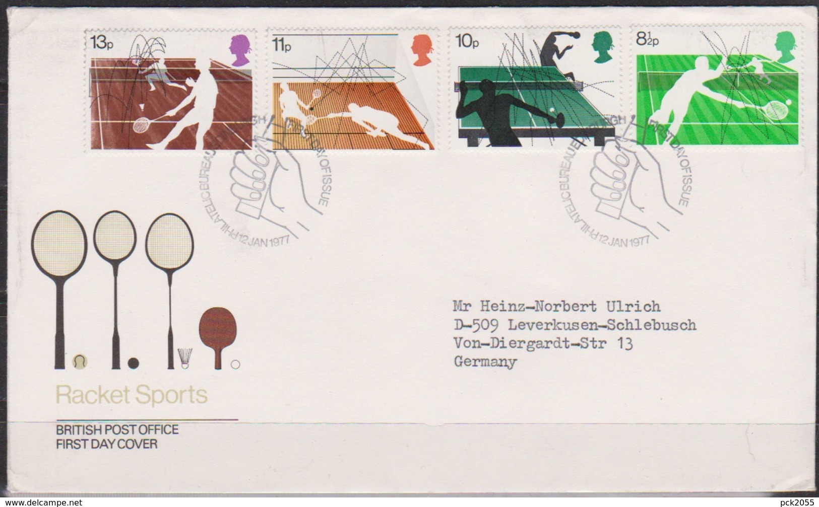 Grossbritannien 1977 MiNr.727 - 730 FDC 100 Jahre Tennismeisterschaften Zu Wimbledon ( D 1947 )günstige Versandkosten - 1981-1990 Dezimalausgaben