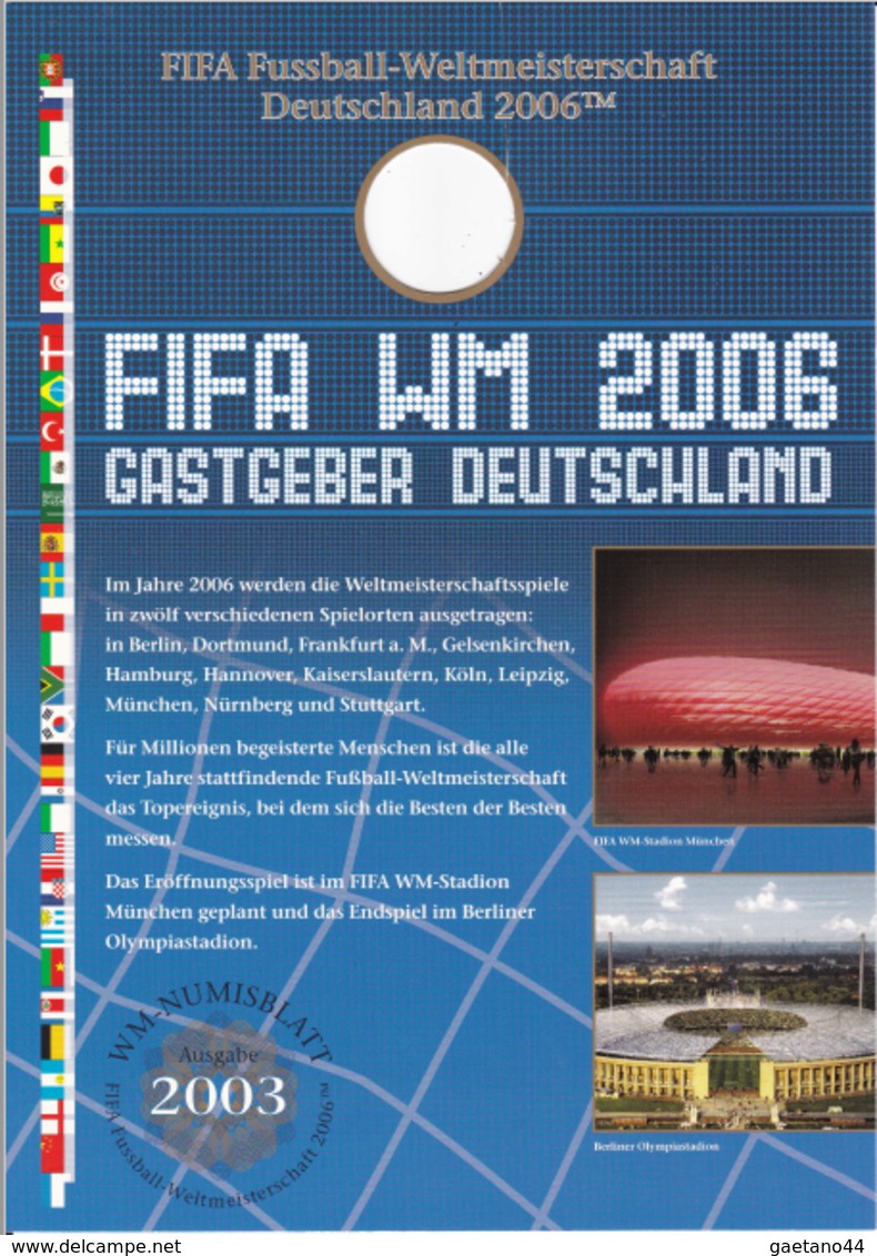 Rep.Fed.Tedesca 2006: Depliant Con Minifoglio Usato "Campionati Del Mondo FIFA. Germania 2006" - Altri & Non Classificati