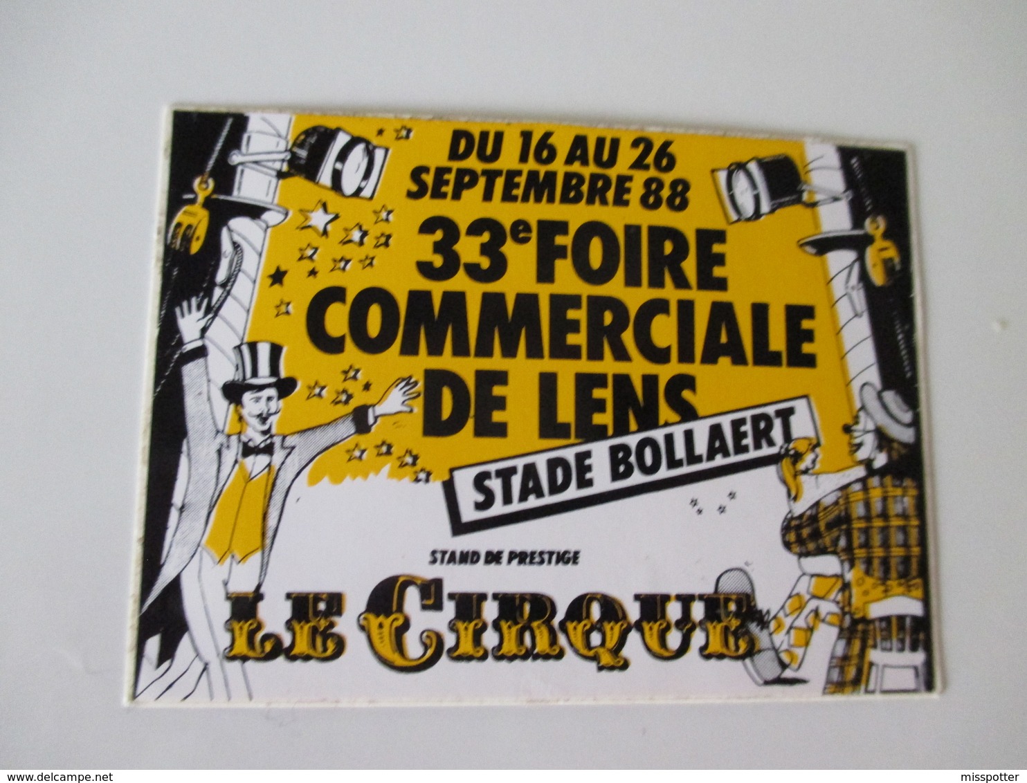 Autocollant Ancien Foire Lens  1988 7cm / 5 Cm - Pegatinas