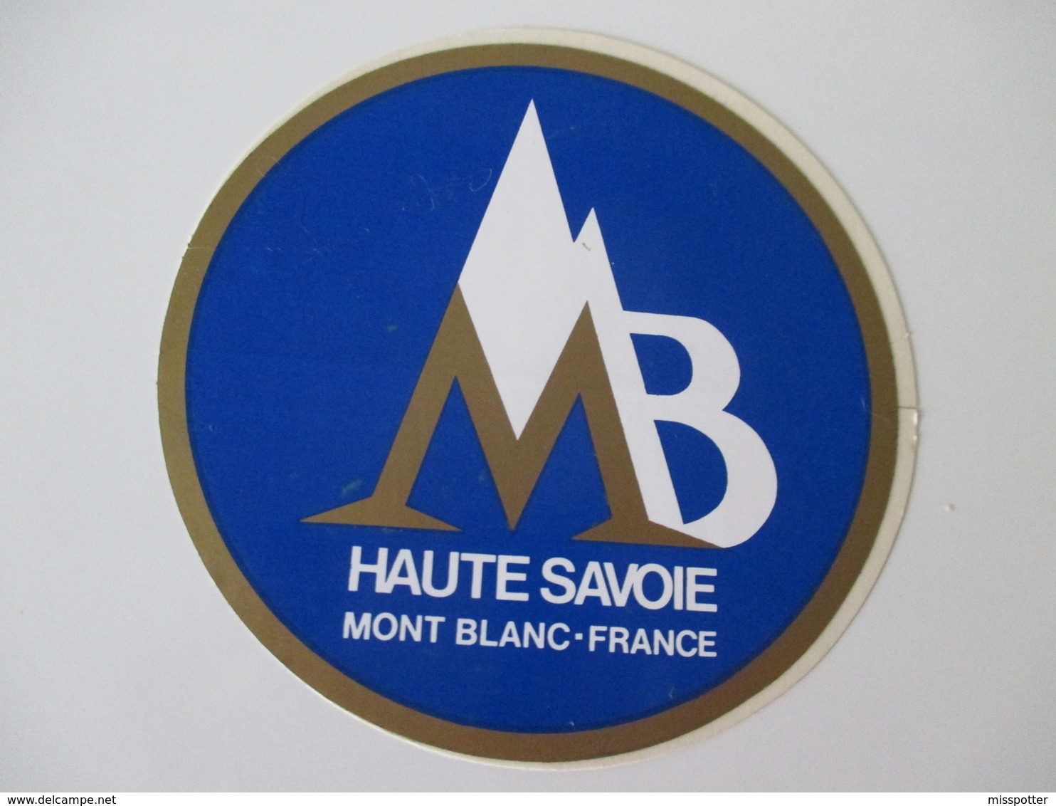 Autocollant Ancien Mont-Blanc 9,5 Cm De Diamètre - Autocollants