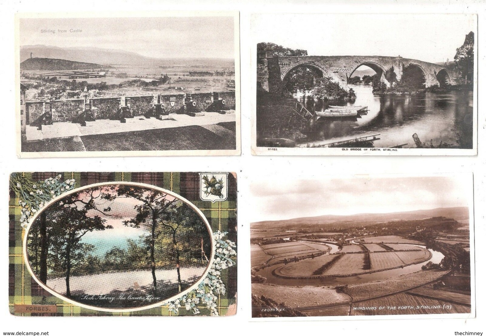 FOUR STIRLING SCOTLAND POSTCARDS - Stirlingshire