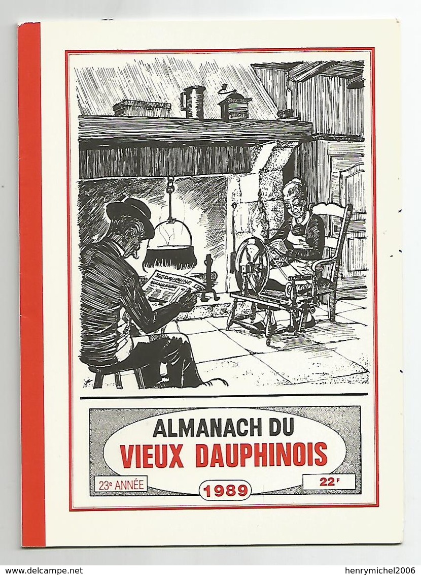Calendrier 1989 - 90 Almanach Du Vieux Dauphinois D'annecy 7 Rue Paul Guiton, écrit Par Le Rédacteur Pub  10x13,4 Cm - Formato Piccolo : 1981-90
