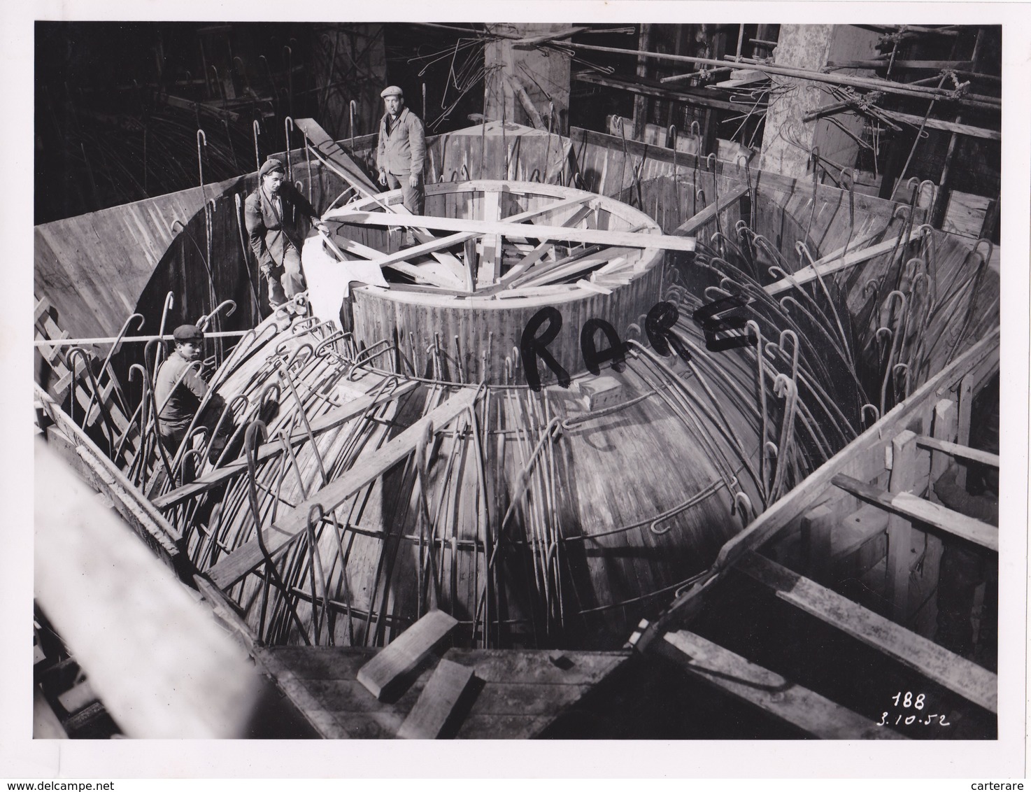 PHOTO ANCIENNE,MINE,MINEUR,OUVRIER,73,74,SAVOIE,1953,CONSTRUCTION CENTRALE ELECTRIQUE SOUTERRAINE,RANDANS,ISERE,ARC, - Places