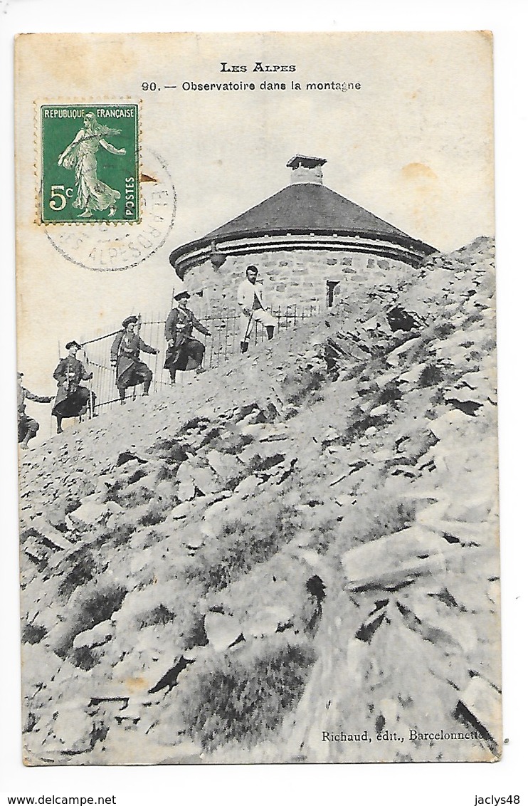 LES ALPES  - Observatoire Dans La Montagne   -  L 1 - Rhône-Alpes