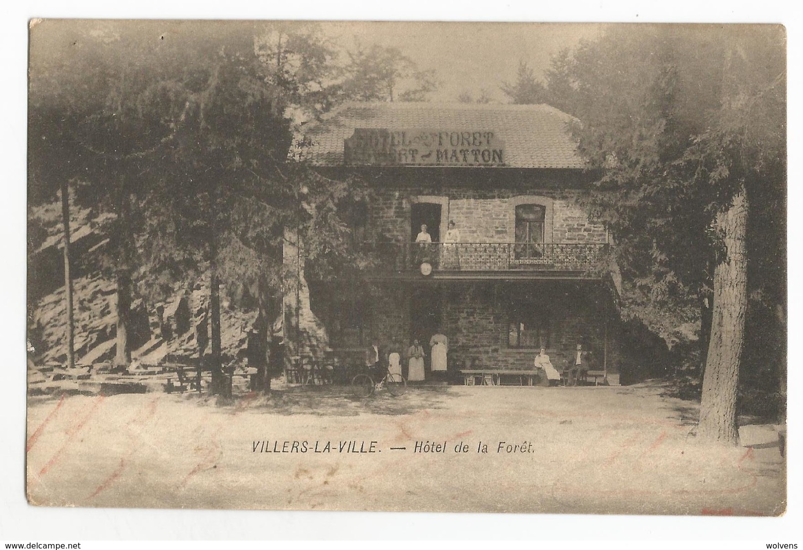 Villers-la-Ville Hôtel De La Forêt Carte Postale Ancienne - Villers-la-Ville