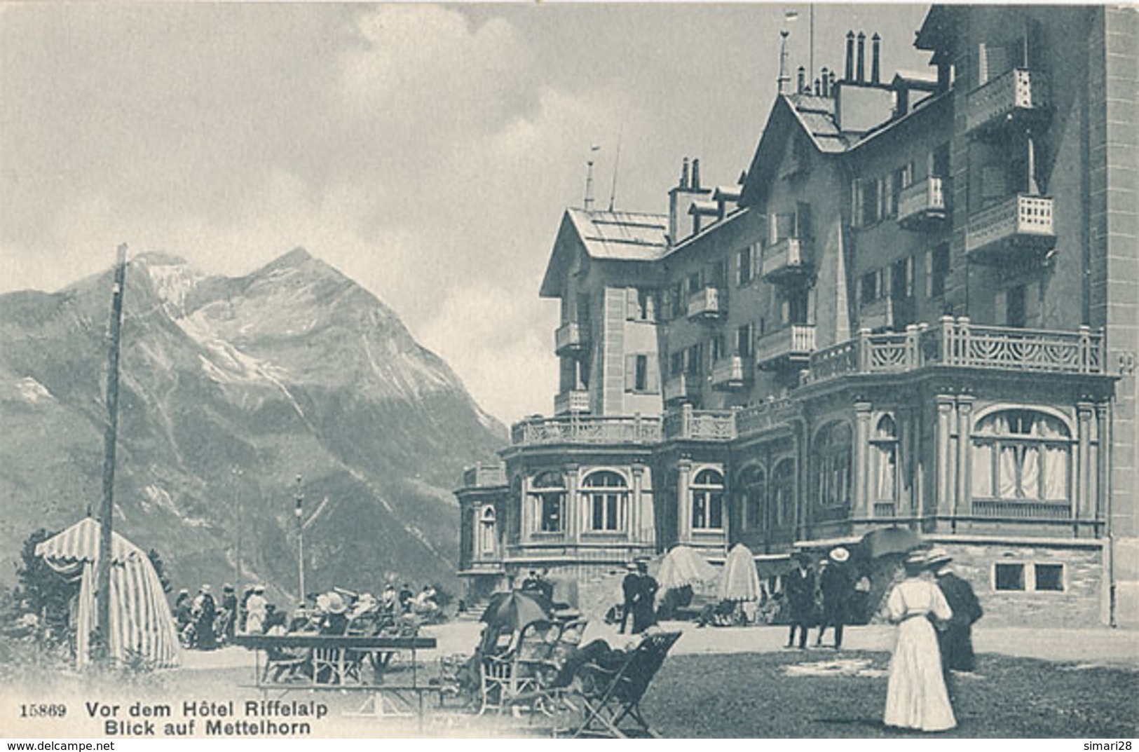 VOR DEM HOTEL RIFFELALP - BLICK AUF METTELHORN - Autres & Non Classés