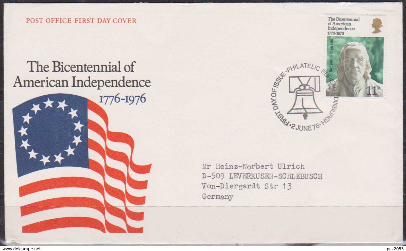 Grossbritannien 1976 MiNr.710 FDC 200 Jahre Unabhängigkeit Der USA ( D 2426 )günstige Versandkosten - 1981-1990 Dezimalausgaben