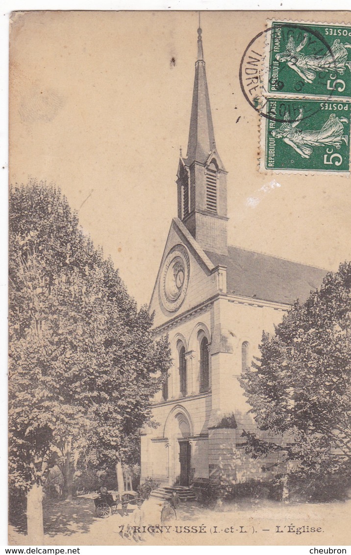 37  RIGNY USSE. CPA.  L'EGLISE. ANNEE 1908 + TEXTE - Autres & Non Classés