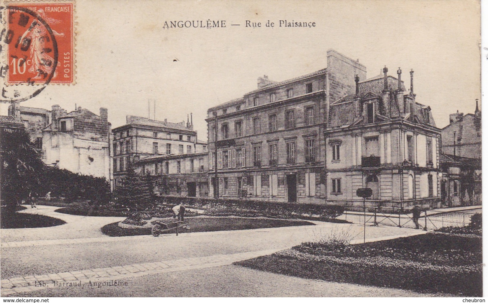 16. ANGOULEME.  CPA. RUE DE PLAISANCE. ANNEE 1912 + TEXTE - Angouleme