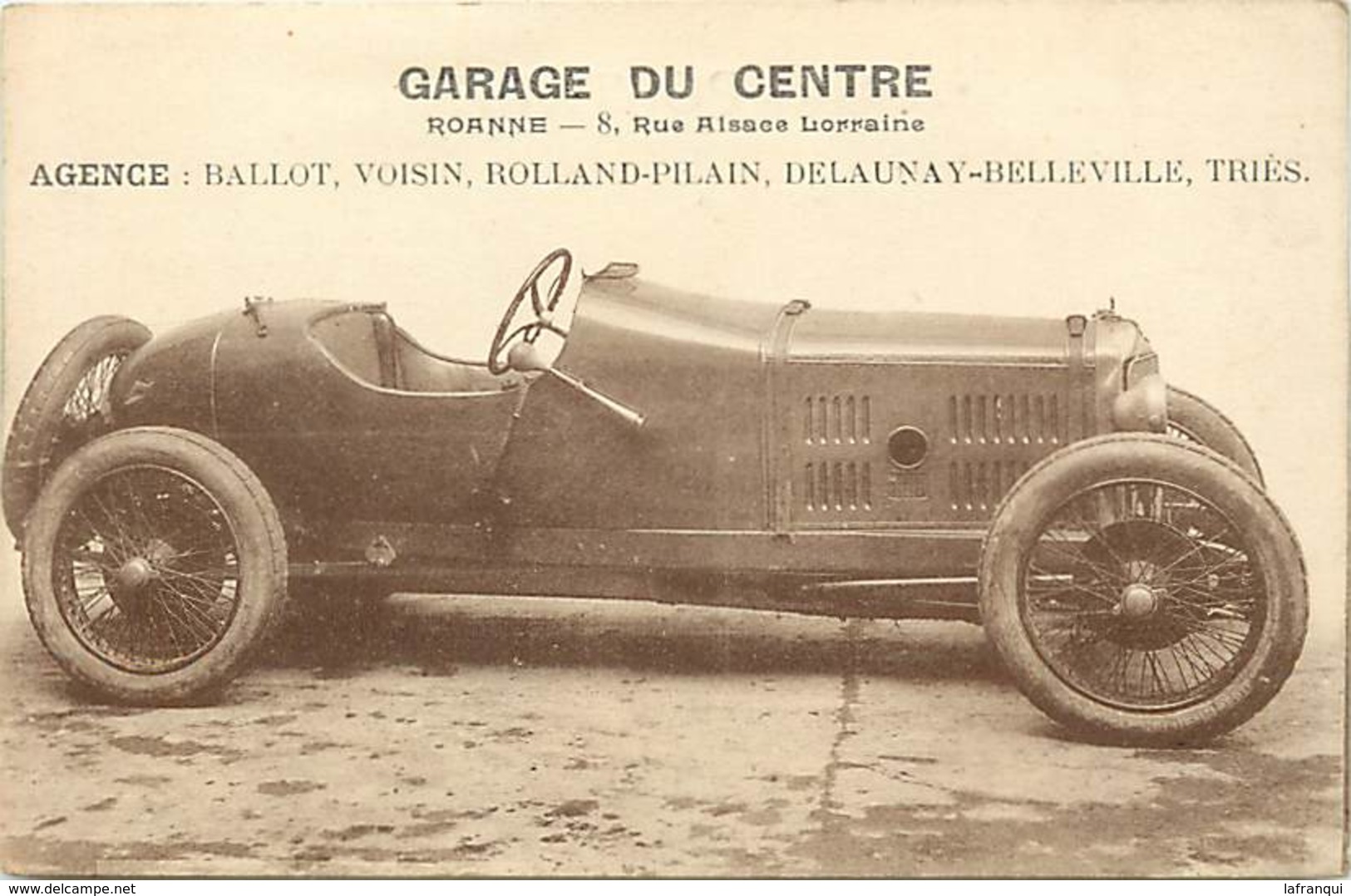 Themes Div-ref BB362- Garage Du Centre A Roanne -loire - Voiture Automobile -agence Ballot-voisin -rolland Pilain -tries - Roanne