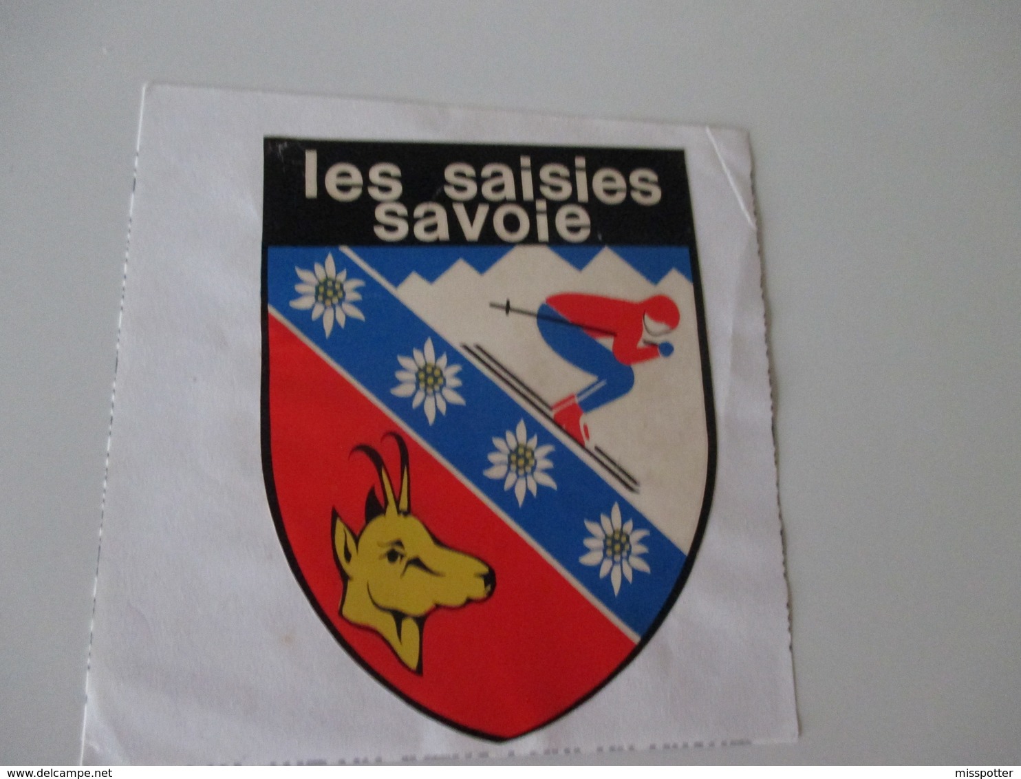 Autocollant Ancien Les Saisies Savoie 6,5 Cm / 8 Cm - Stickers