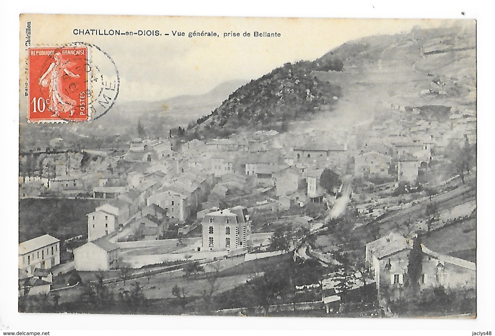 CHATILLON En DIOIS  (cpa 26)  Vue Générale Prise De Bellante  -  L 1 - Châtillon-en-Diois