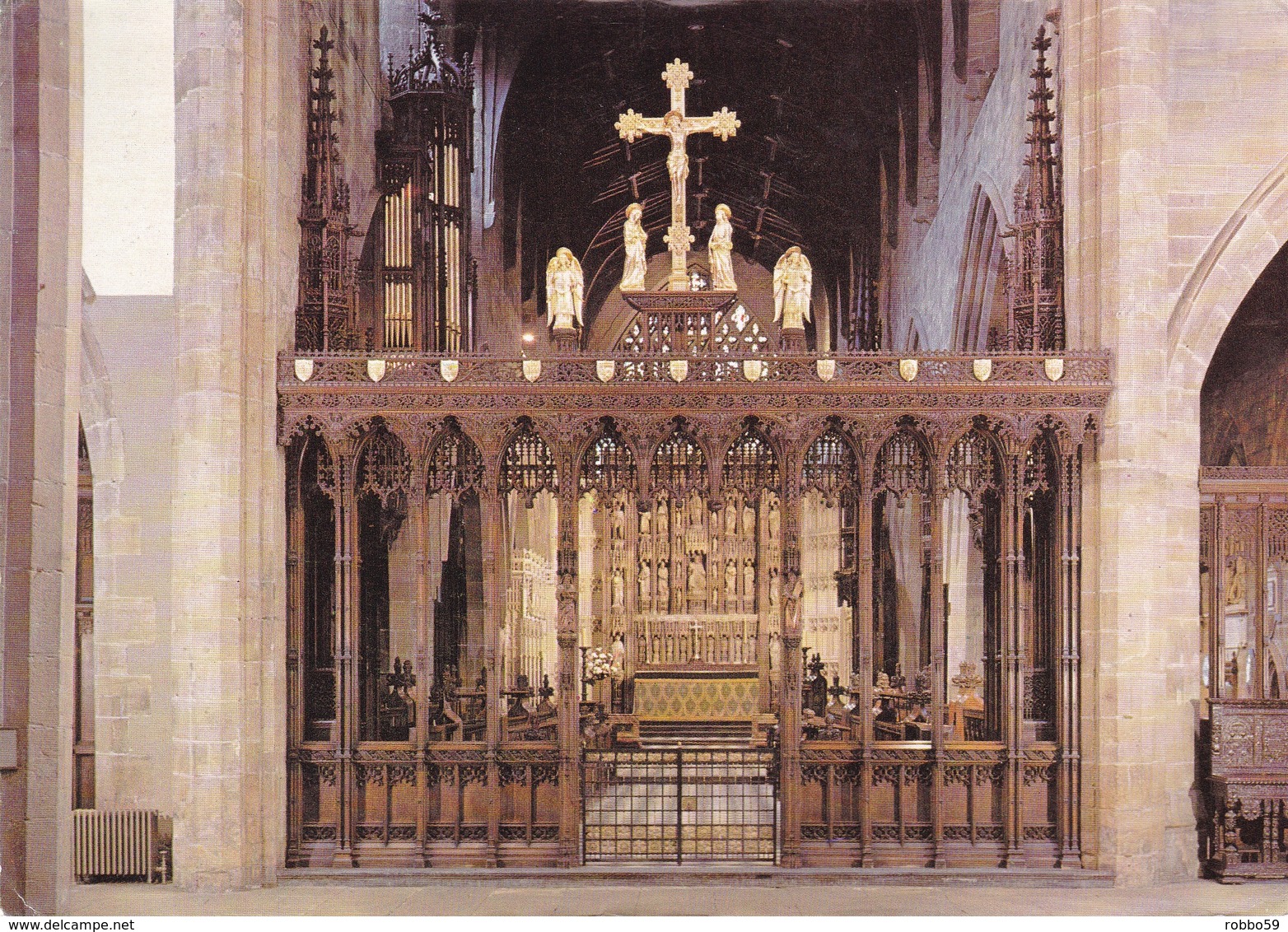 England Newcastle Upon Tyne Cathedral Church Of St Nicholas Rood Screen Postcard Unused Good Condition - Newcastle-upon-Tyne