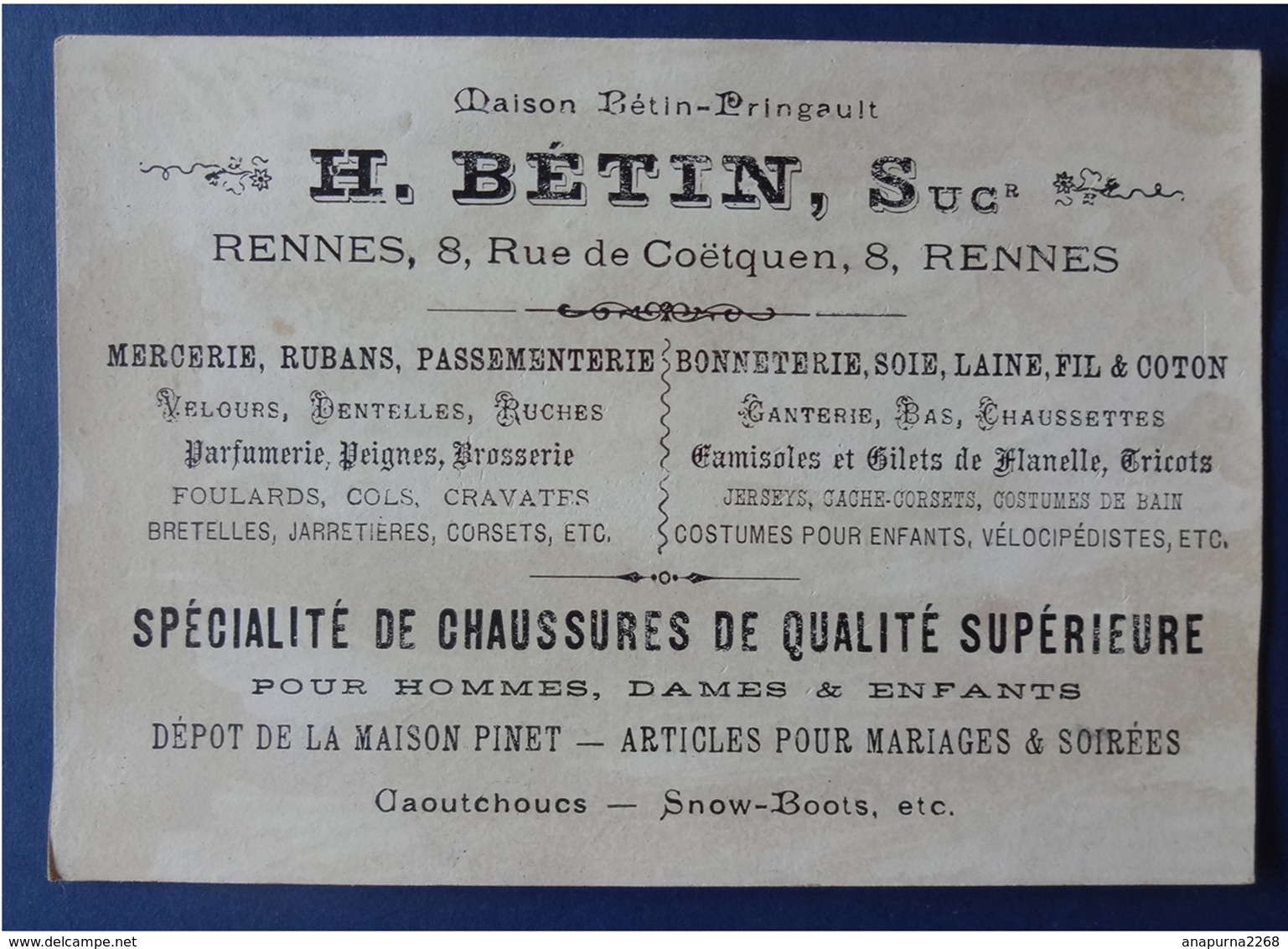 CHROMO....MAISON BETIN/RENNES...ENFANTS A LA FENÊTRE ...OISEAUX SUR UNE BRANCHE - Autres & Non Classés