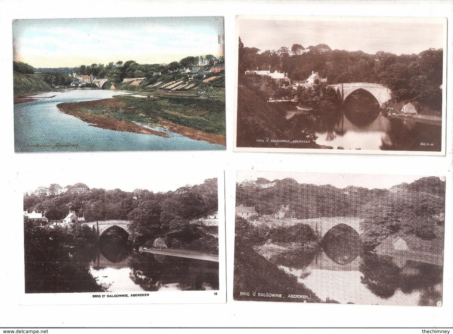 FOUR BRIG O'BALGOWNIE ABERDEEN AABERDEENSHIRE SCOTLAND POSTCARDS - Aberdeenshire