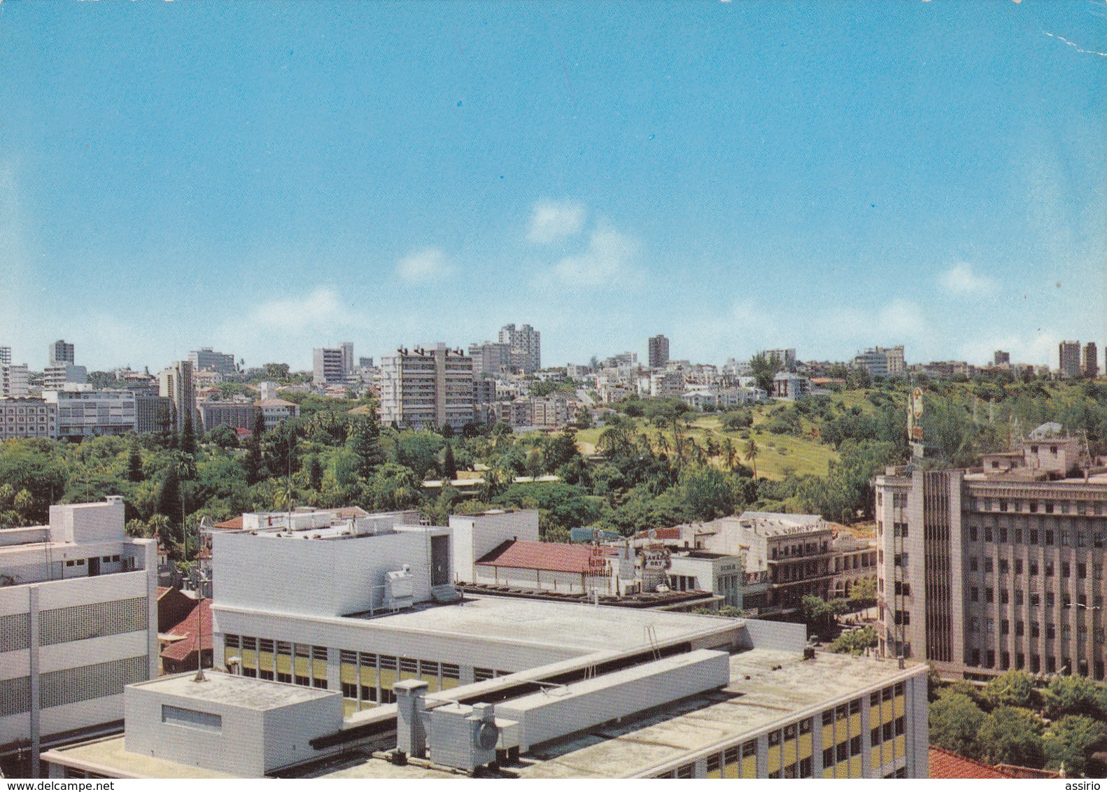 Portugal -Mozambique !3 peças -Ponte Sarmento Rodrigues +Vista Aérea+Estação cp+igreja de Sto António da polana+aerogram