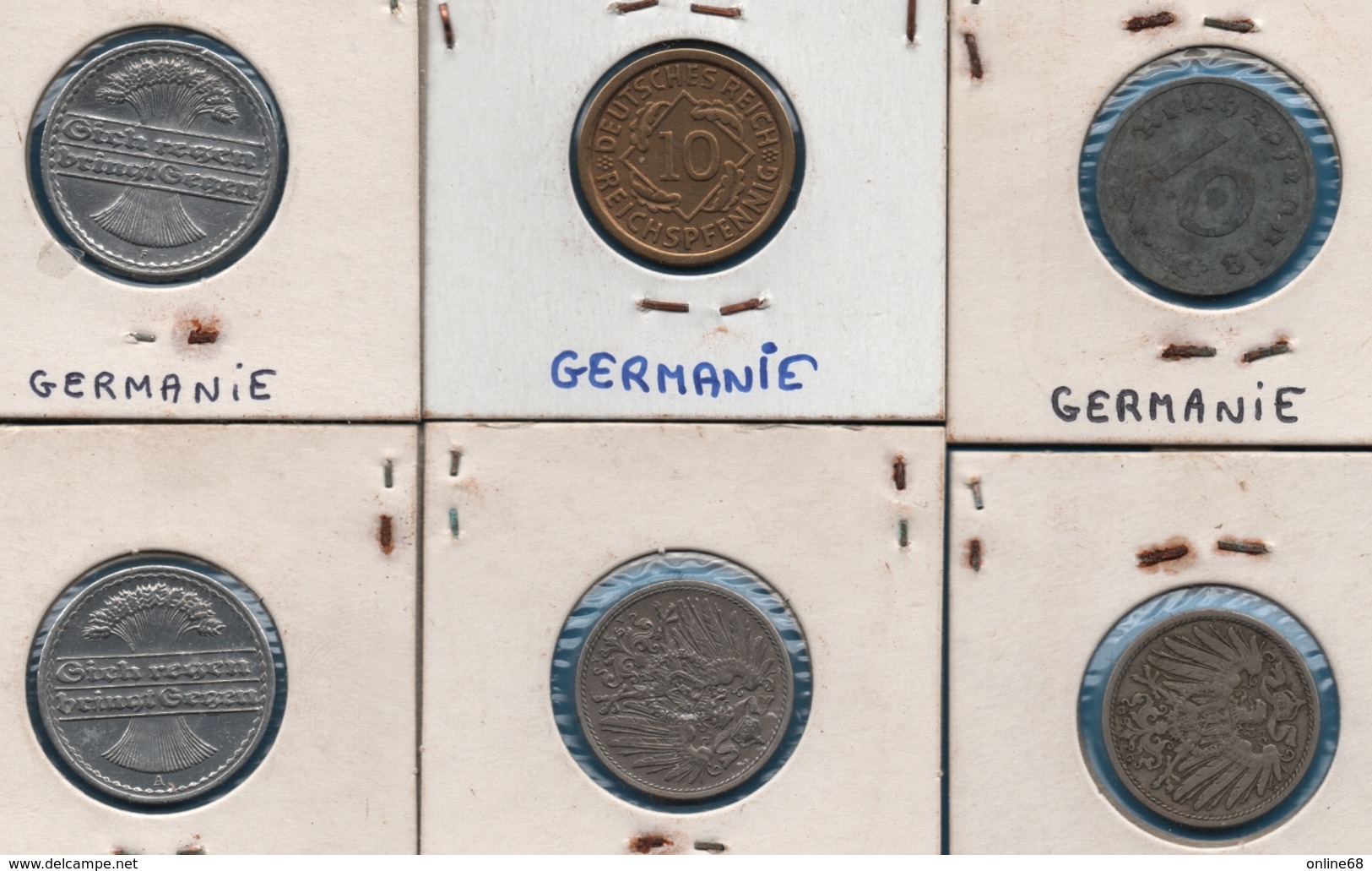 DEUTSCHES REICH LOT MONNAIES 6 COINS 1900 - 1944 F - Mezclas - Monedas