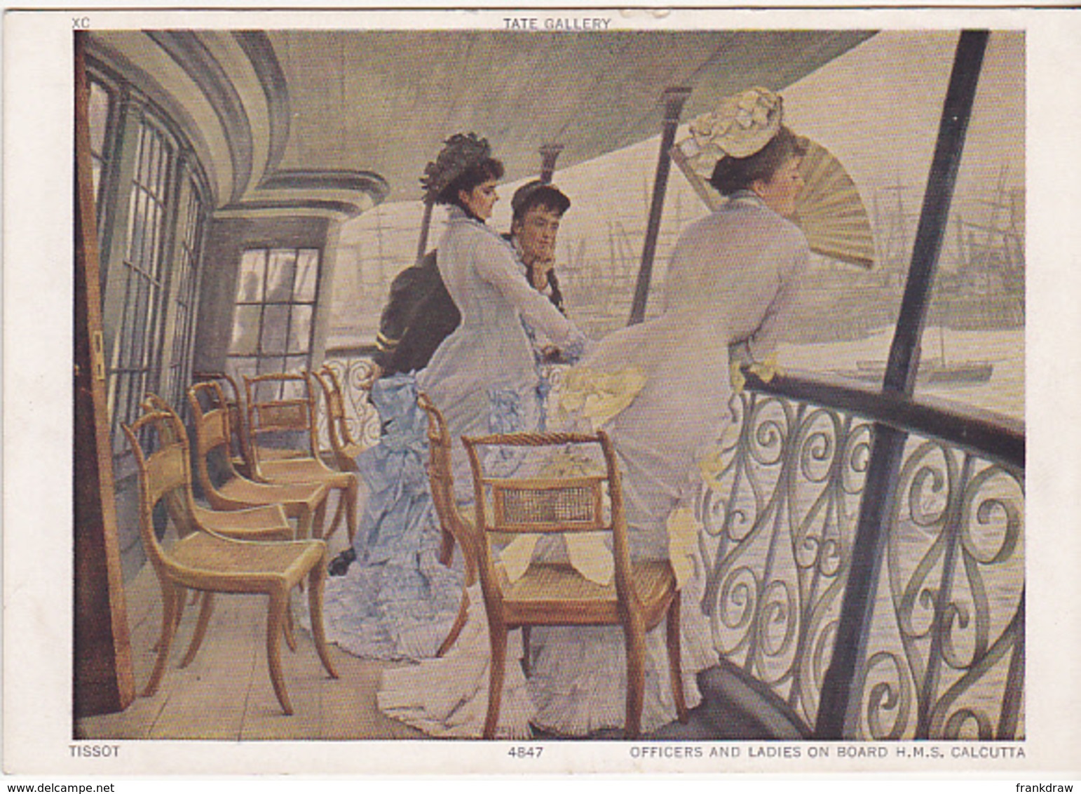 Postcard - Art - Tissot - Officers And Ladies On Board H.M.S Calcutta - VG - Non Classificati