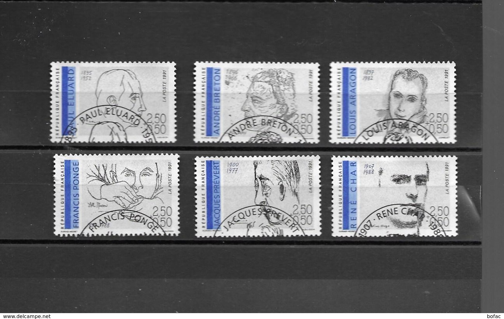 2681 2682 2683 2684 2685 2686  OBL Y & T Personnages Célèbres Poètes  15/18 - Used Stamps