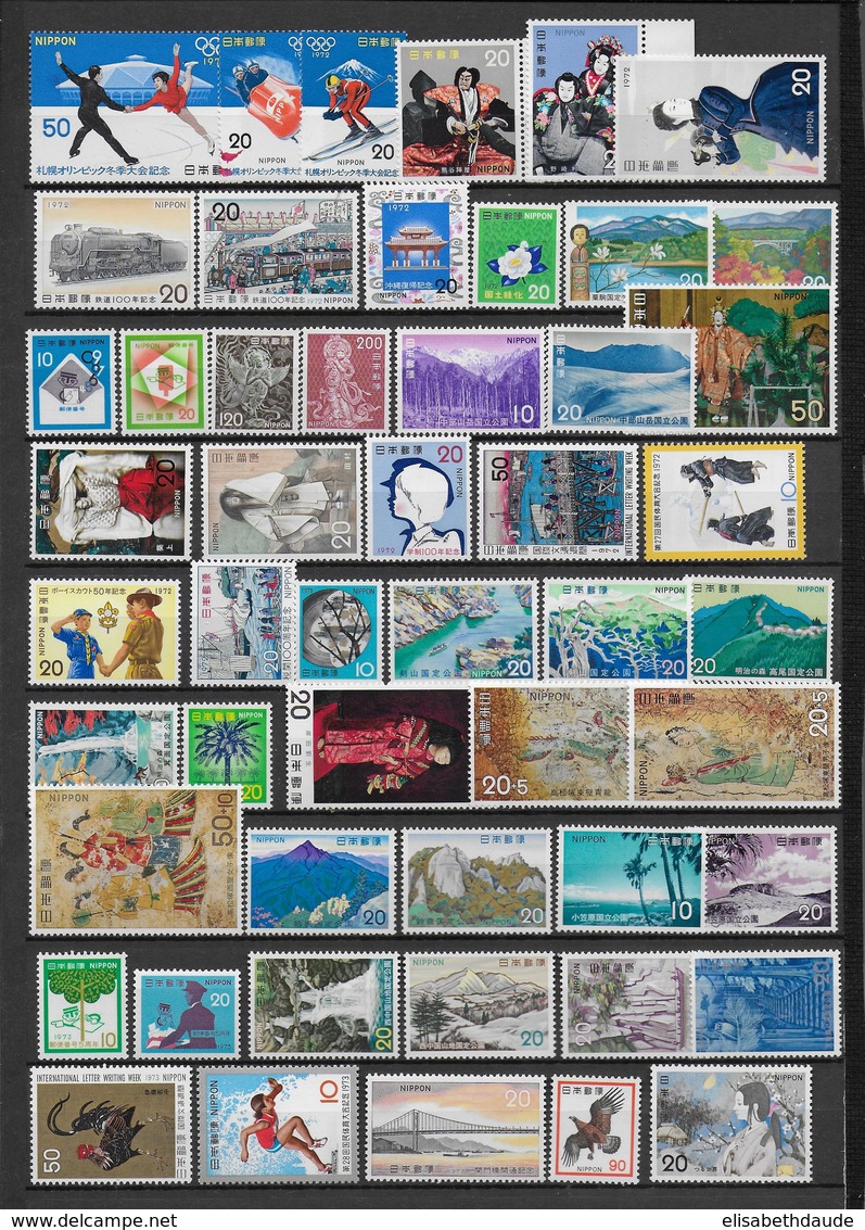 JAPAN - SUPERBE COLLECTION MNH ** SUR 20 PAGES SCANNEES - COTE YVERT ENORME ENV. 1800/2000 EUR.