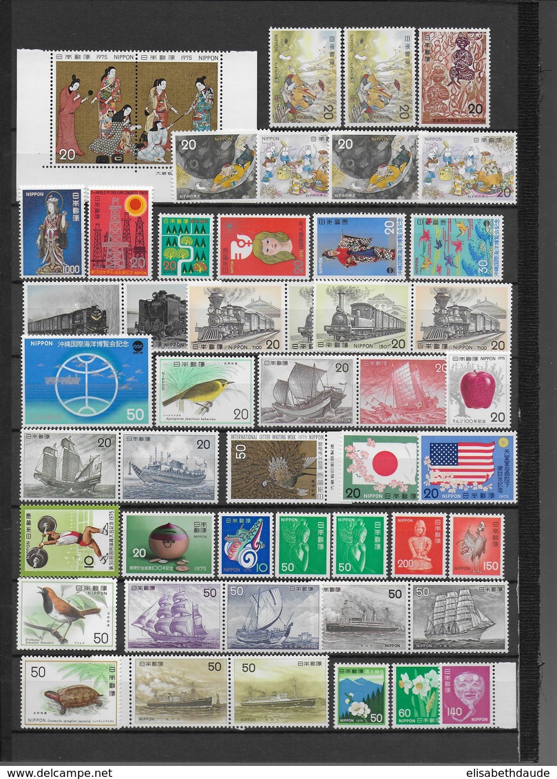 JAPAN - SUPERBE COLLECTION MNH ** SUR 20 PAGES SCANNEES - COTE YVERT ENORME ENV. 1800/2000 EUR.