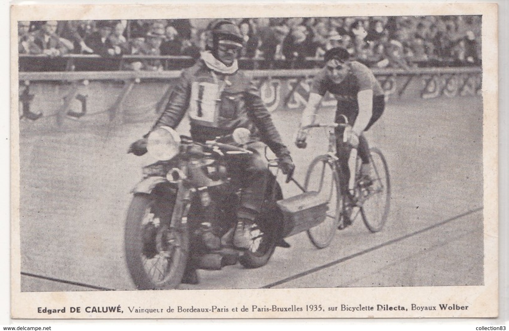 EDGARD DE CALUWE, Cyclist, Cycle Racing, On Bike Dilecta 1935 - Cyclisme