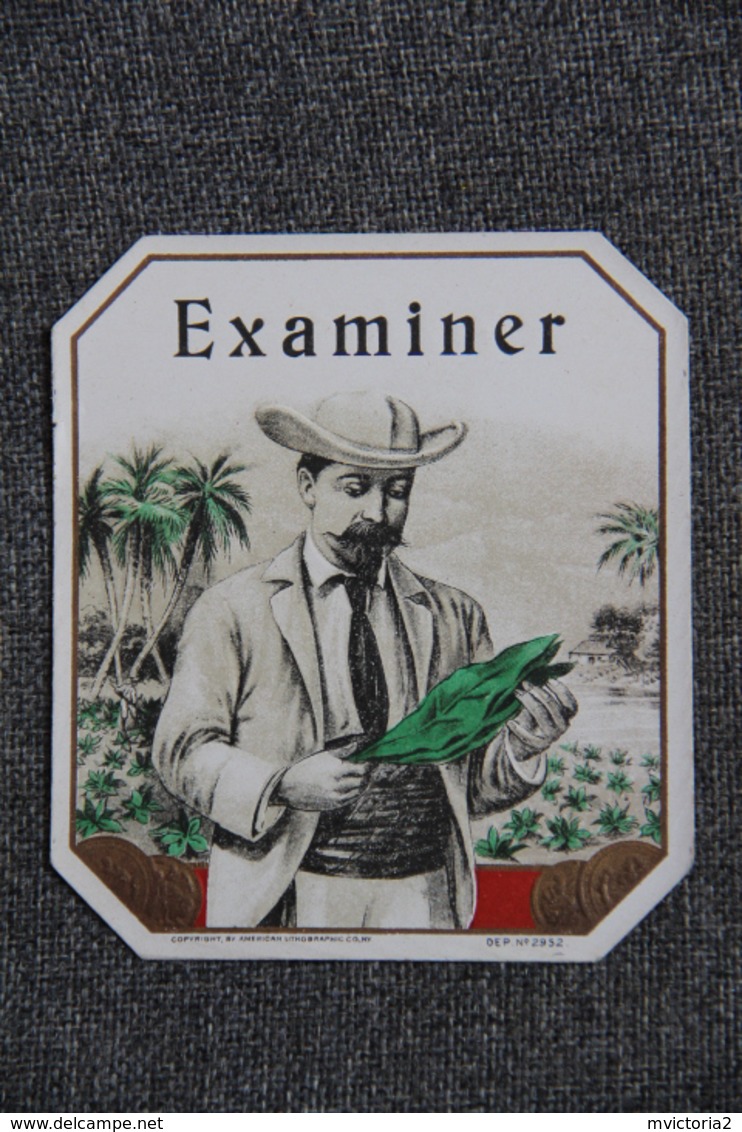 Etiquette - Tabac " EXAMINER ". - Other & Unclassified