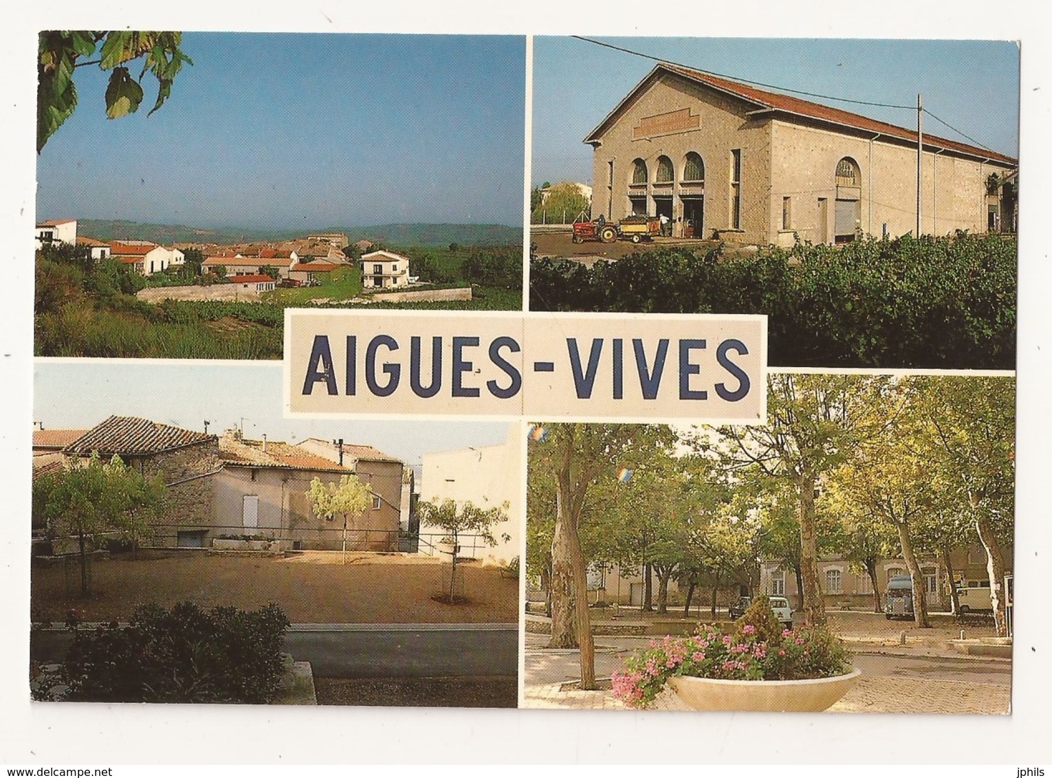 ( 30 ) AIGUES VIVES Multivues La Cave Viticole Le Jardin  La Ville - Aigues-Vives