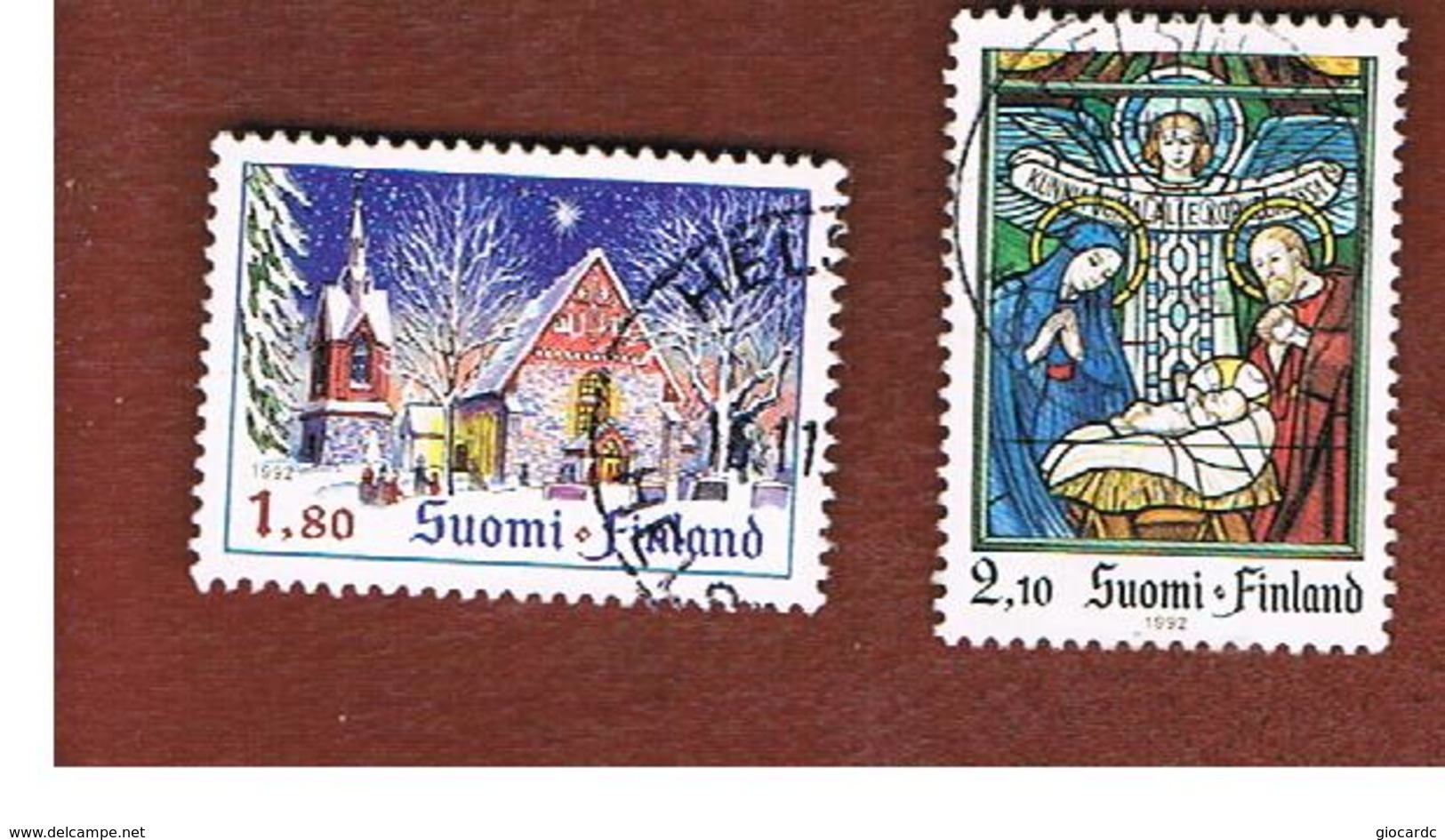 FINLANDIA (FINLAND) -  SG  1305.1306    -    1992   CHRISTMAS: COMPLET SET OF 2  -     USED ° - Usados