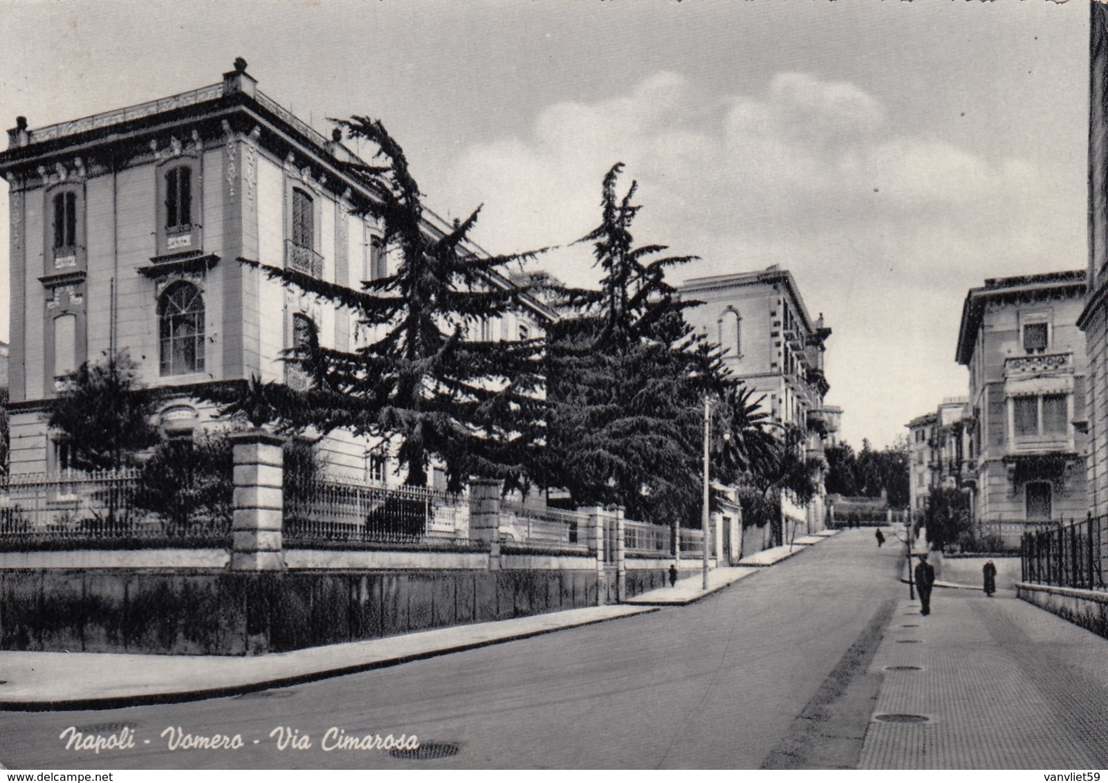 NAPOLI-VOMERO-VIA CIMAROSA-CARTOLINA VERA FOTOGRAFIA-VIAGGIATA  IL 26-10-1953 - Napoli (Naples)