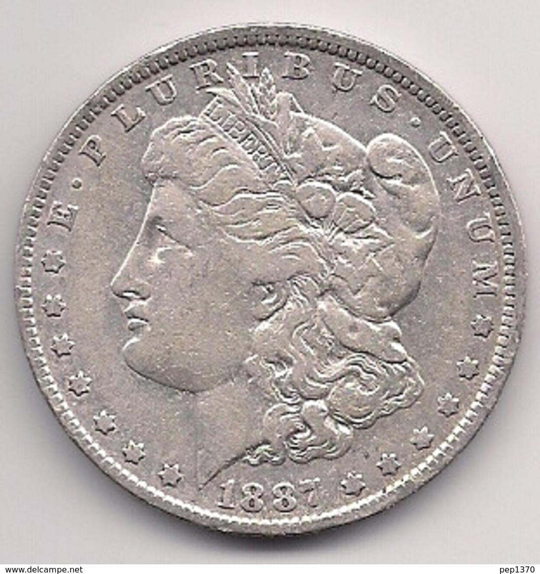 ESTADOS UNIDOS 1887 - USA - 1 MORGAN SILVER DOLLAR KM # 110 - 1878-1921: Morgan