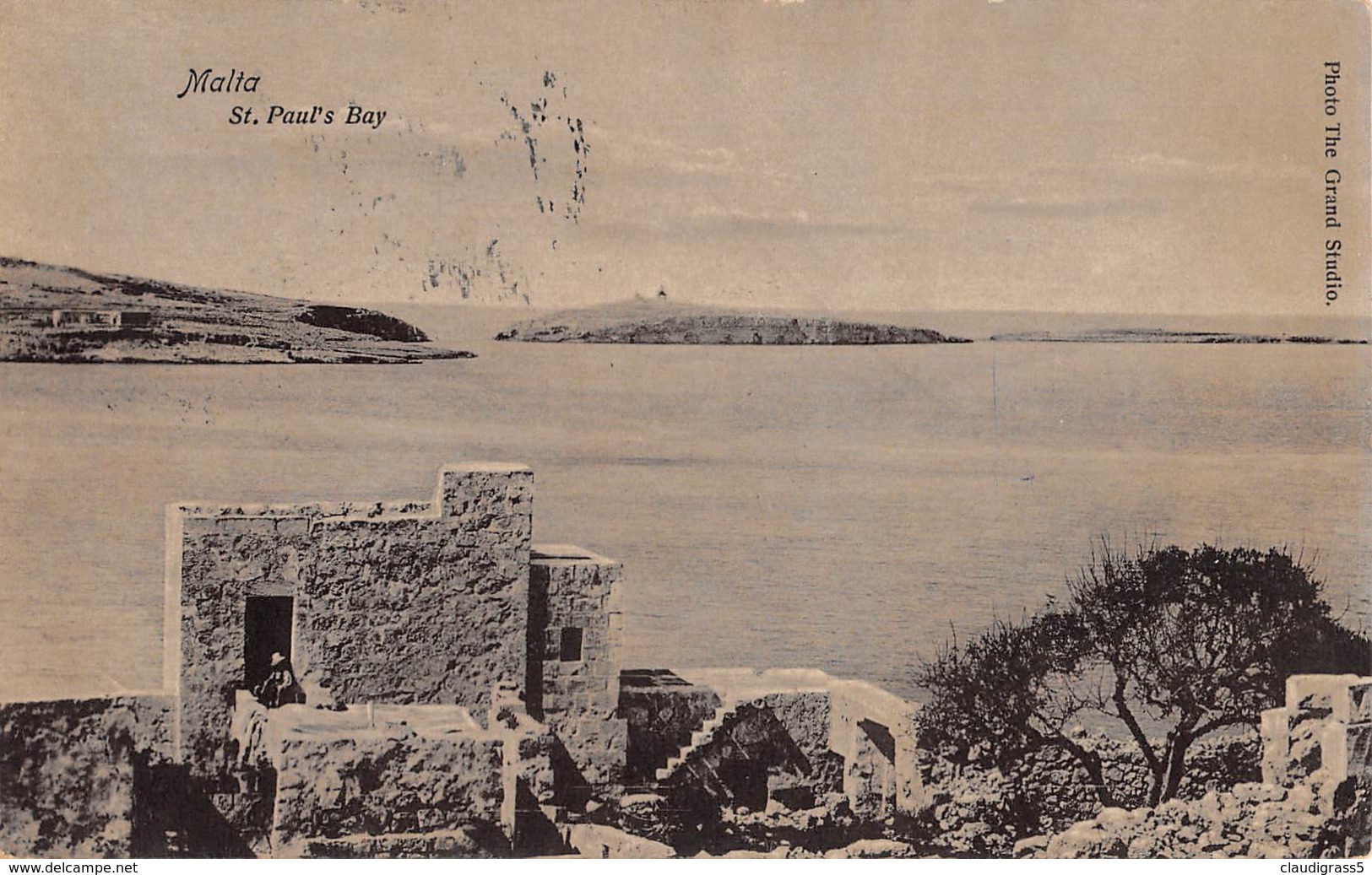 0434 "MALTA - ST. PAUL'S BAY" CART. ORIG. SPED. 1912 - Malta