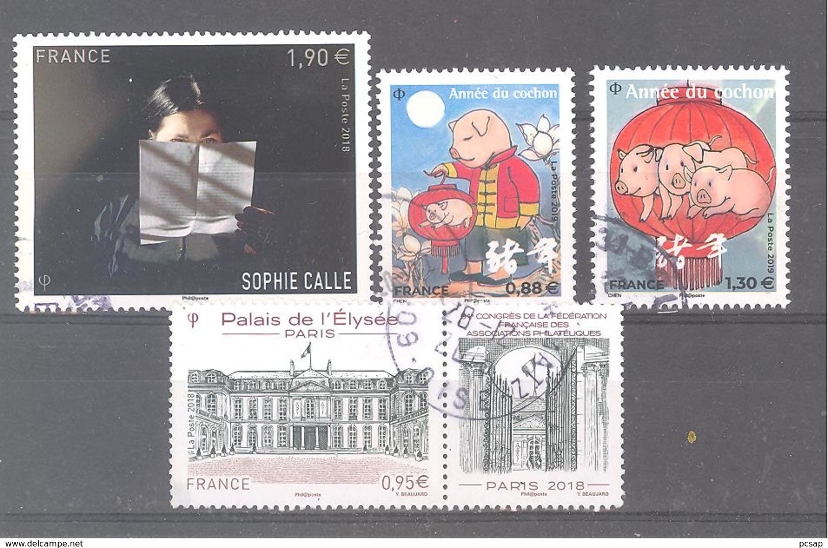 France Oblitérés : Année Du Cochon à 0,88 Et 1,30 - N°5221 & 5272 (cachet Rond) - Used Stamps