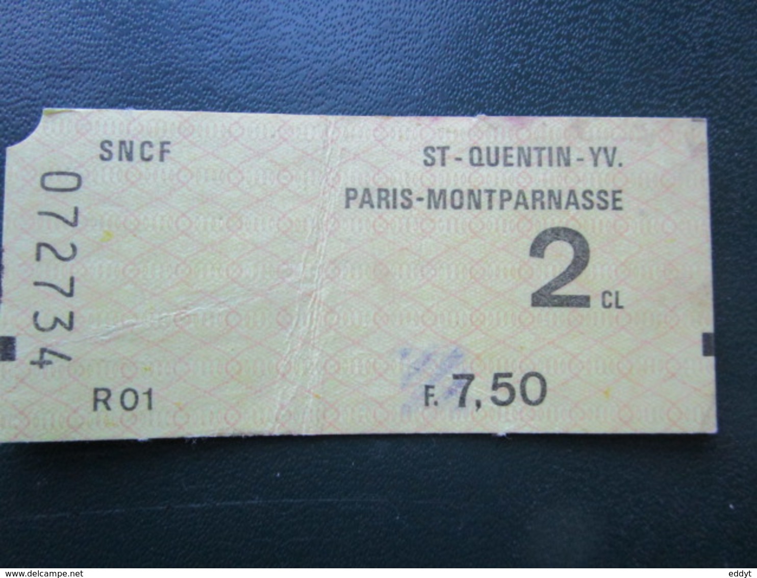 TICKET  SNCF  RATP RER Métro -  PARIS - ST QUENTIN, MONTPARMASSE - TBE - Monde