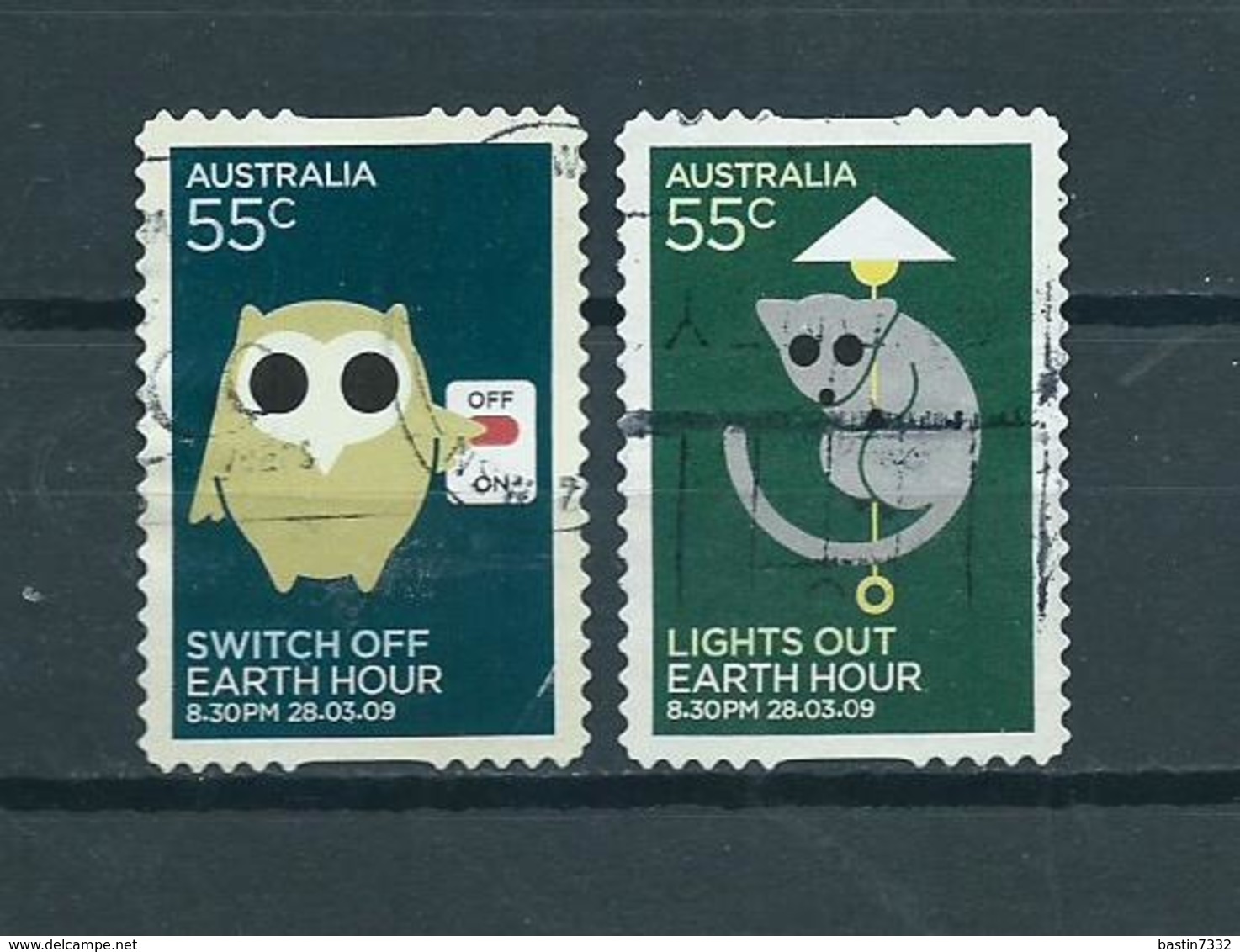 2009 Australia Complete Set Earth Hour,self-adhesive Used/gebruikt/oblitere - Gebruikt