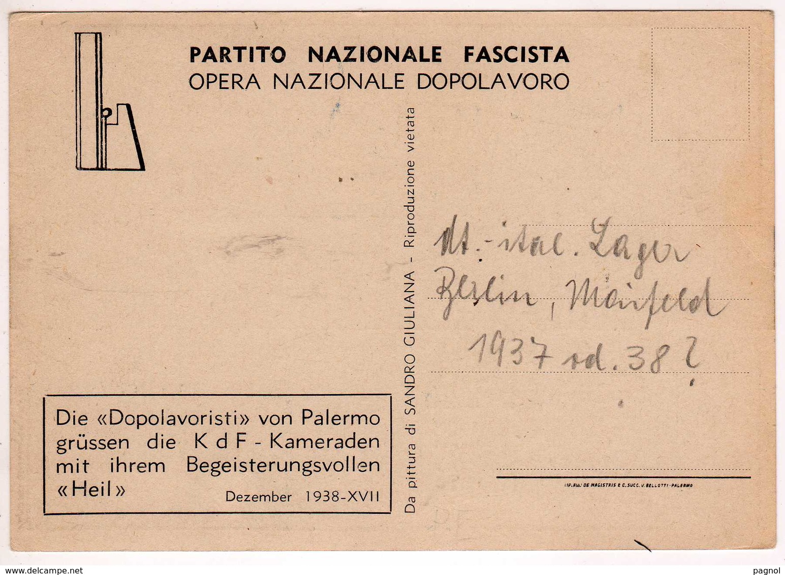 Italie : Partito Nazionale Fascista : Berlin 1937 - Sonstige & Ohne Zuordnung