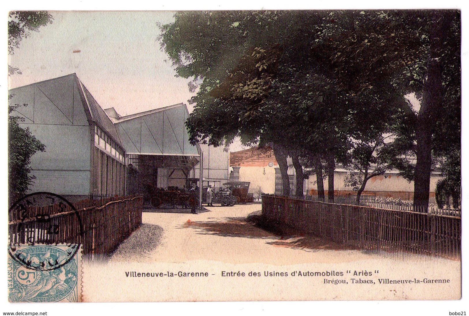 4236 - Villeneuve La Garenne ( 92 ) - Entrée Des Usines D'Automobiles " Ariès " - Brégou Tabac - - Villeneuve La Garenne