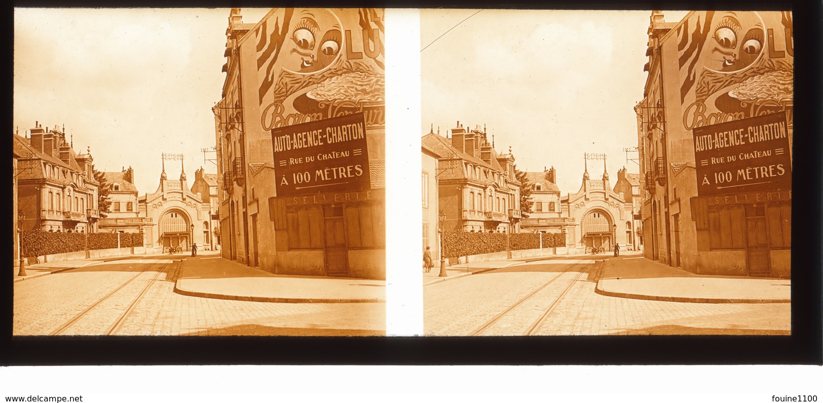 LOT De 4 PLAQUES DE VERRE DE DIJON 21 Salle De L' Eden Place Darcy Porte Guillaume Boulevard De Brosses - Plaques De Verre