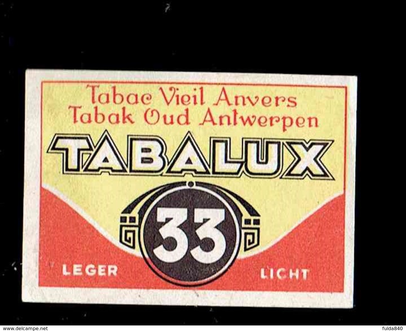 *TABAC - TABALUX*  ." étiquette Boite D'Allumette / Label Matchboxe" - Boites D'allumettes - Etiquettes