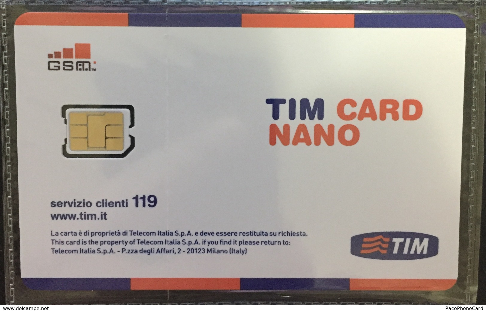 Paco \ ITALIA \ TIM \ IT-TIM-GSM-0017 ? \ TIM Card NANO - Schede GSM, Prepagate & Ricariche