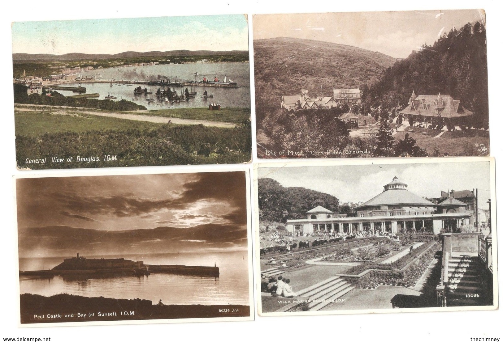 4 FOUR ISLE OF MAN POSTCARDS - Ile De Man