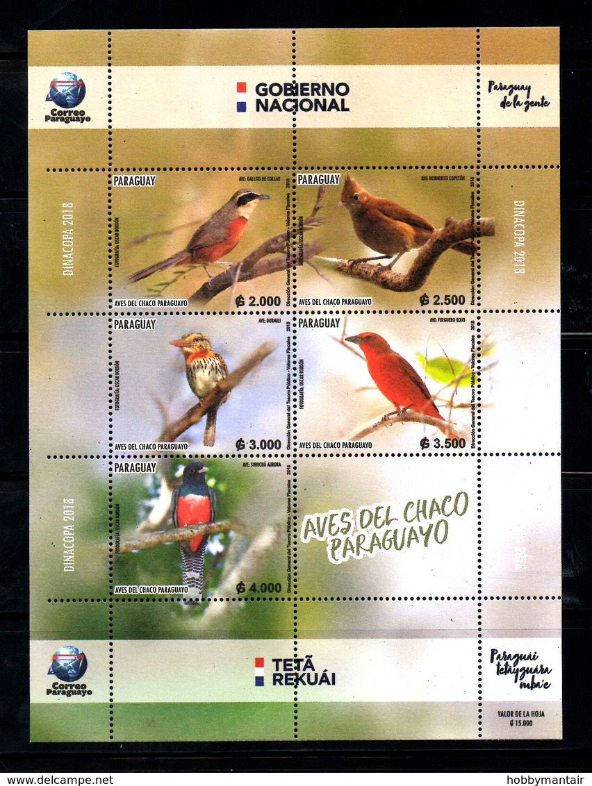 PARAGUAY,2018, BIRD, S/S, MNH** NEW! - Autres & Non Classés