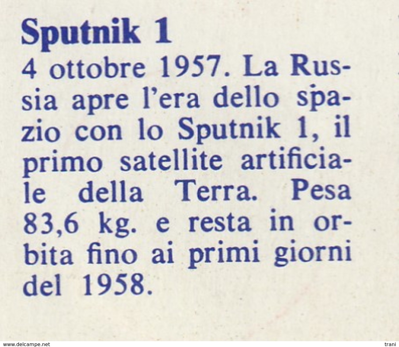 SPUTNIK 1 - Altri & Non Classificati