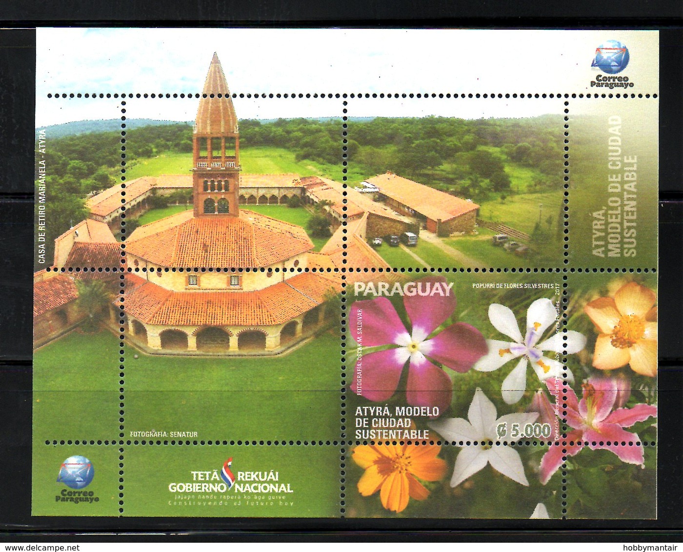 PARAGUAY,2017,  FLOWERS, M/S,MNH** - Other & Unclassified