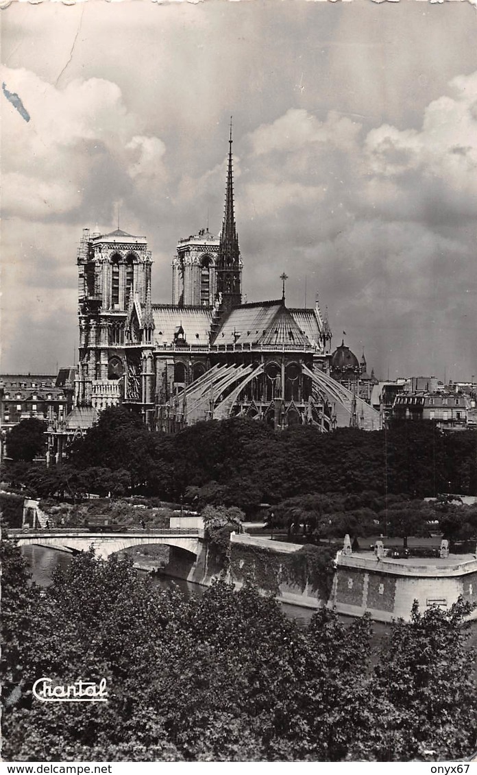 Carte Postale PARIS (75) Cathédrale Notre-Dame 1163-1260 Flèche Tombée Le 15-04-2019 -Eglise-Religion - Kerken