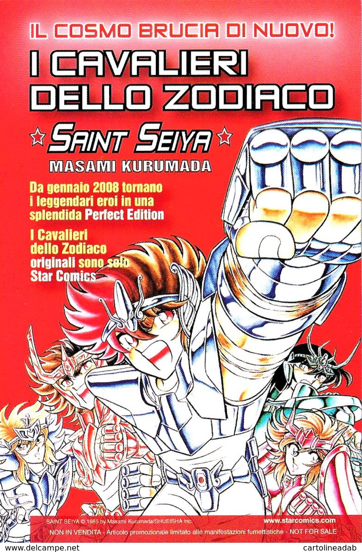 [MD3121] CPM - FUMETTI - MANGA ANIME - I CAVALLIERI DELLO ZODIACO - SAINT SEIYA - MASAMI KURUMADA - Non Viaggiata - Stripverhalen