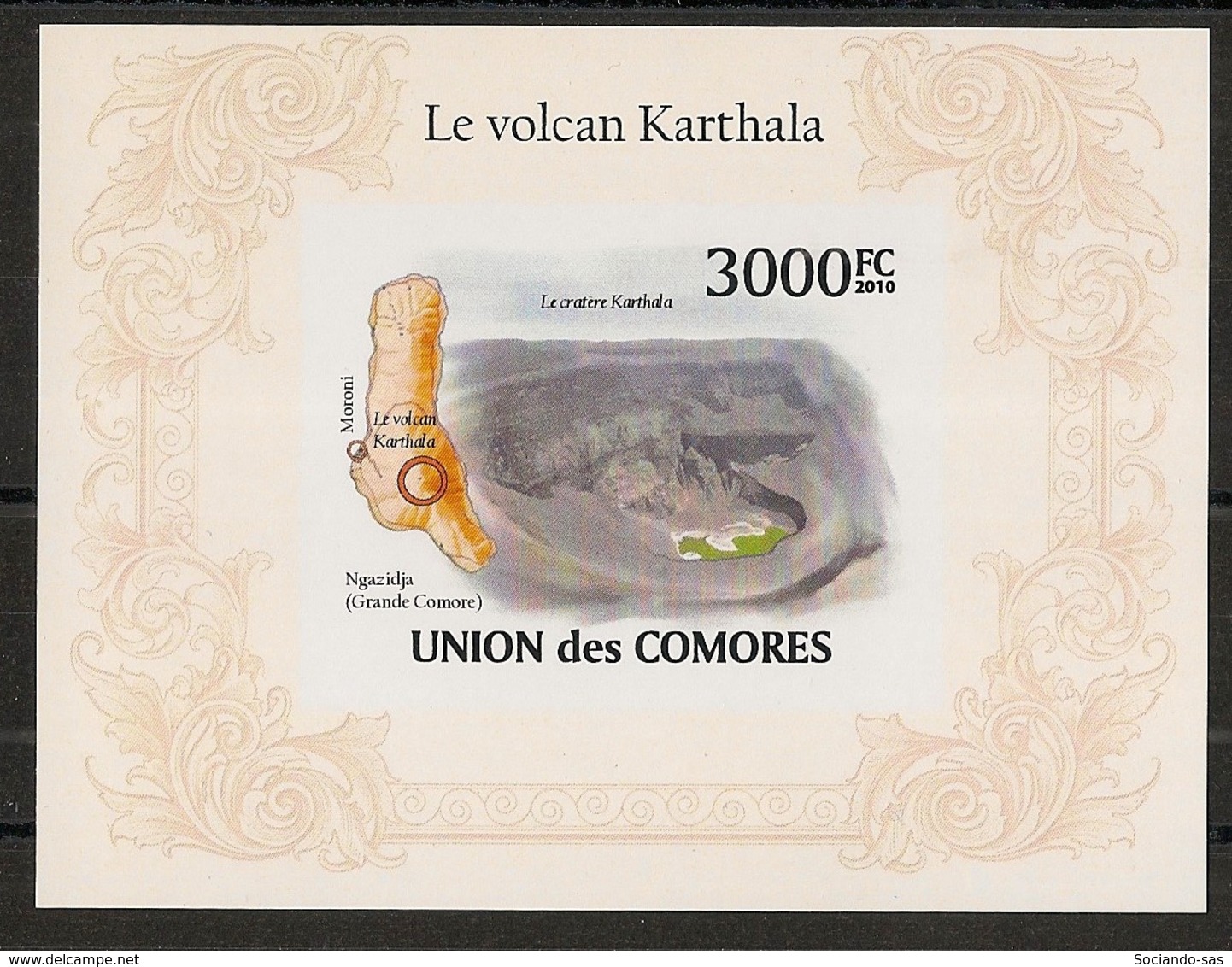 Comores - 2009 - Bloc BF N°Yv. 248 - Volcan - Non Dentelé / Imperf. - Neuf Luxe ** / MNH / Postfrisch - Cote YT 21€ - Volcanos