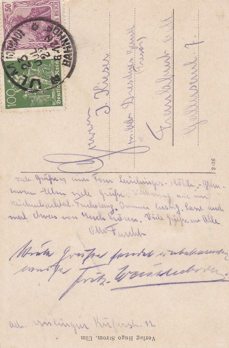 9 cartes postales authentiques anciennes voir obliterations ,allemagne et saar ,,lire description