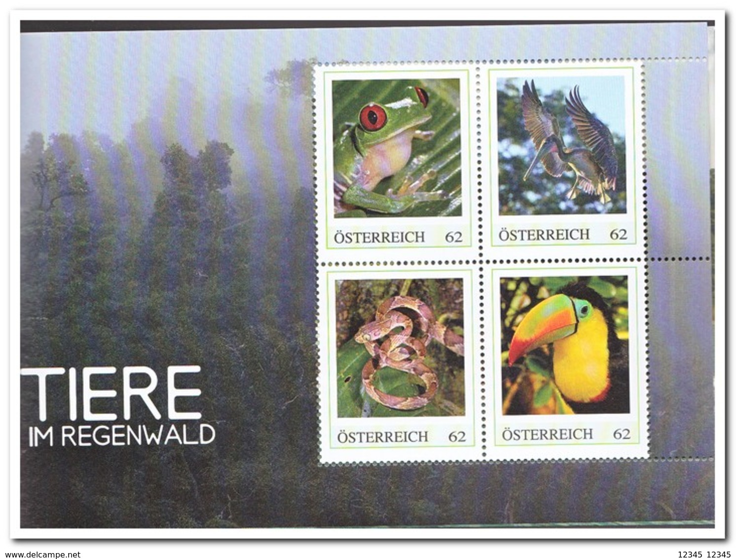 Oostenrijk 2013?, Postfris MNH, Animals In The Rainforest - Ongebruikt